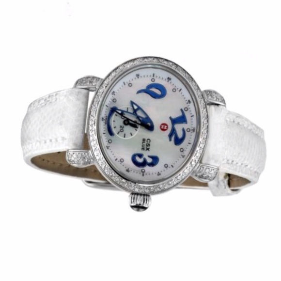 Michele CSX Blue Women's Diamond Watch - Picture 2 of 3